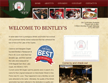 Tablet Screenshot of bentleysrestaurantmo.com